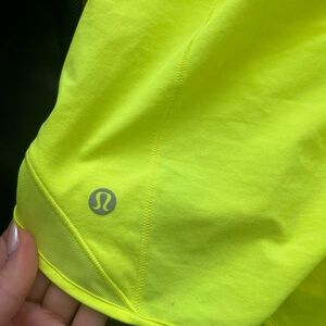lululemon yellow 4in shorts